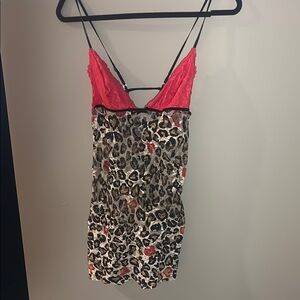 Leopard Print Lace Chemise